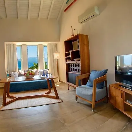 Wonderful Kefalonia Lenalee 2 Bedrooms Seafront Spectacular Sea Views Spacious Sun Terrace Private Outdoor Pool Assos * אסוס